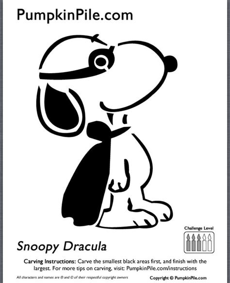 Snoopy Pumpkin Carving Template